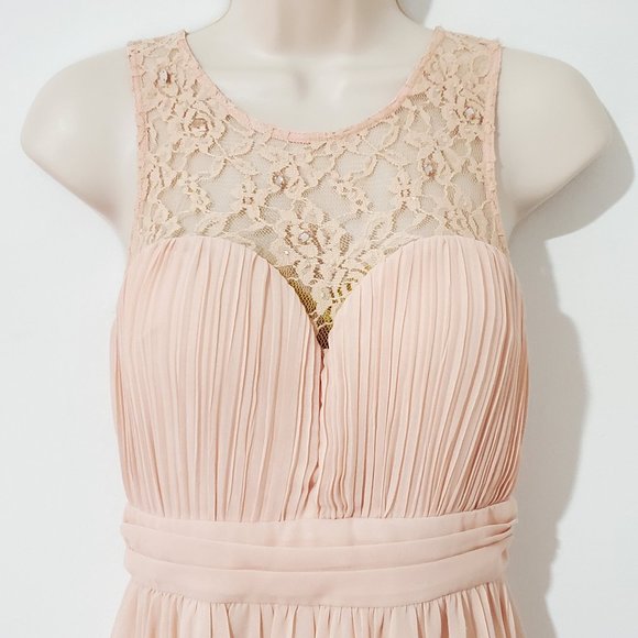 Maniju Blush Lace Gown Size S - Picture 2 of 8